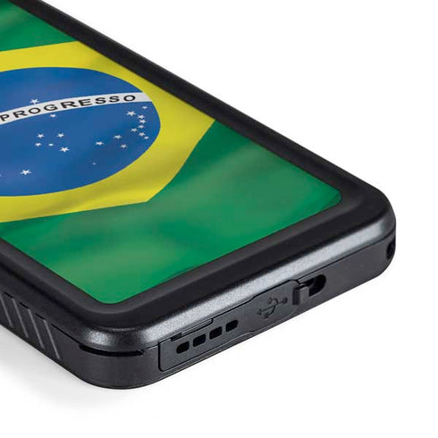 Brazil Flag Galaxy S23 Plus Waterproof Case